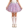 thumbnail image 2 of Avrnliq Purple Princess Tutu Skirt for Girls, 3D Floral A-Line Kids Skirt 2T-8T High-Waisted,Size 2 T, 2 of 8