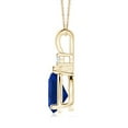 thumbnail image 2 of Angara Necklace - Natural 5 ct Blue Sapphire Teardrop Necklace with Diamond in 14K Yellow Gold for Women | September Birthstone, Birthday, Anniversary, Christmas, Jewelry Gift for Women, 2 of 8
