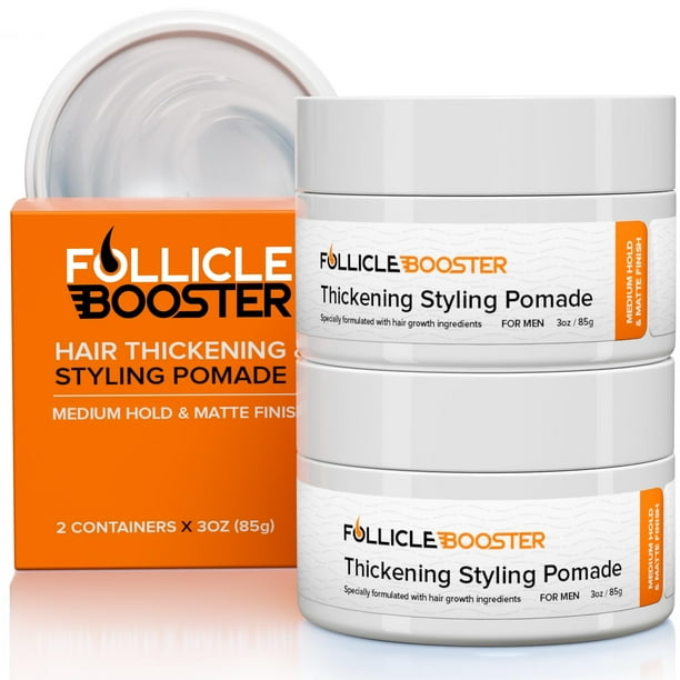 Pomada para engrosar el cabello FOLLICLE BOOSTER Medium Hold, paquete de 2