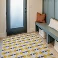 thumbnail image 3 of Linon Outdoor Washable Area Rug Collection, Ivory and Yellow, 3' x 5', 3 of 7
