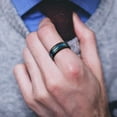 thumbnail image 4 of Vnox-Anillos de Carburo de Tungsteno básico de 8mm para hombre, joyería elegante, estilo de línea fina, bandas de boda, regalos de aniversario para él, 4 of 4