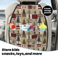thumbnail image 5 of Pofeuu Rustic Plaid Forest Lodge Print 2 Pack PU Leather Kick Mat Back Seat Protector, Universal Car Seat Back Organizer, Waterproof Backseat Protector For Most Car, 5 of 8
