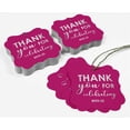 thumbnail image 5 of Inkdotpot Hang Tags Thank You For Celebrating With Us Bridal Shower-Baby Shower-Retirement-Wedding-Birthday Favor Bracket Shape Gift Tags Real Silver Foil Bonbonniere Tag Pack Of 100, 5 of 7
