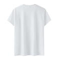 thumbnail image 3 of NAMTYQX Summer Tops Soft Graphic Loose Fit Crewneck Short Sleeve Plus Size Basic Bedrucktes Stretchy Short Sleeve Tops for Women White Size 2XL, 3 of 4