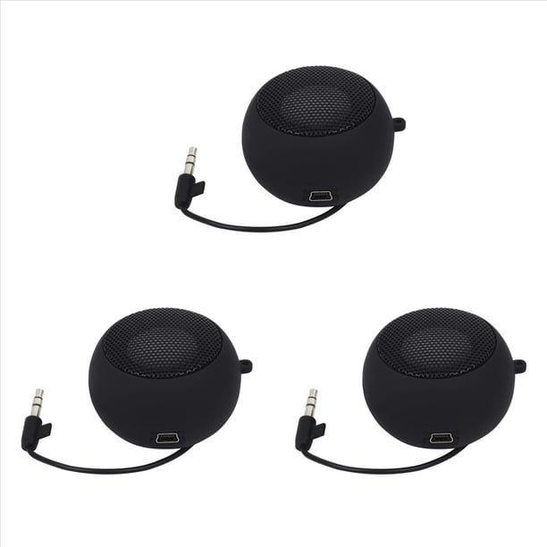 3X Mini Altavoz PortáTil de Viaje Recargable con Entrada Auxiliar con Conector para Auriculares de 3,5 mm con Cable