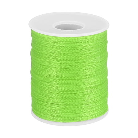 Uxcell 1/32 Inch Hollow Braided Polypropylene Rope, 492ft Utility Cord Waterproof String for Clothesline Camping Crafting Outdoor Golf Courses, Fruit Green