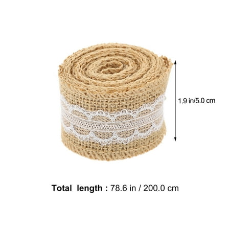 

4 Rolls Natural Burlap Napkin Rings Napkin Bands DIY Crafts Jute Lace Ribbons