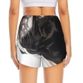thumbnail image 4 of Goofa Black And White Boston Terrier Printed Women 2 in 1 Running Shorts,Quick Dry Athletic Workout Shorts,High Waisted Athletic Shorts with Liner Pockets-XX-Large, 4 of 9