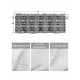 thumbnail image 2 of Kitchen Valances for Window, Retro Ethnic Dark Gray Geometric Art Light Filtering Rod Pocket Valance Curtain, Native Tribal Texture Short Curtains Window Topper for Bedroom 42x18in, 2 of 9