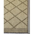 thumbnail image 4 of FH Home Flat Woven Outdoor Rug - Waterproof, Easy to Clean, Stain Resistant - Premium Polypropylene Yarn - Moroccan Geometric Lattice - Patio, Porch, Deck, Balcony - Tunis - Sand - 5ft 4in x 7ft 6in, 4 of 5
