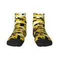 thumbnail image 7 of Adult Quarter Ankle Socks Yellow Camouflage Cushion Ventilation Sports Socks, 7 of 7