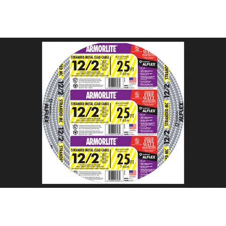 Southwire 12/2 x25 Stranded CU MC Armorlite Cable