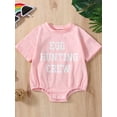 thumbnail image 3 of Arvbitana Baby Boys Girls Easter Romper Letter Pattern Short Sleeve Bodysuit Casual Simple Cotton Newborn Clothes 0-24M, 3 of 9