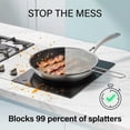 thumbnail image 5 of Stainless Steel Grease Splatter Guard 11.42in, Fine Mesh Screen for Frying Pan, Cooking Oil Splash Protector with Comfort Grip, 5 of 6