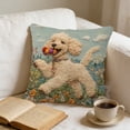 thumbnail image 6 of Tuvgenk Polyester Throw Pillow Covers Embroidered 18x18 In Indoors Pillowcases Soft Dog Multicolor for Couch, 6 of 6