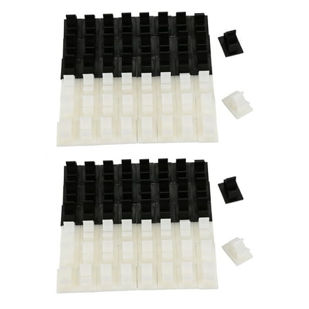 

Wire Clips 100 Pieces 3 Meters Self-Adhesive Adjustable Car Wires Holder (50Pcs Black + 50Pcs White)