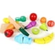 thumbnail image 2 of Cocina de madera Juego de imaginación Juguete de comida para niños pequeños, Cortar frutas Montessori Juguete educativo temprano,11 Afortunado Sencillez, 2 of 3