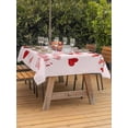 thumbnail image 2 of Outdoor Tablecloth with Umbrella Hole and Zipper, Mother's Day Rectangle Table Cloth 60x120 Inch Waterproof Tablecloth, Romance Love Tree Branches Pink Picnic Table Cover for Patio Camping, 2 of 7