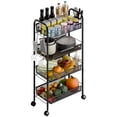 thumbnail image 5 of Fruit Vegetable Storage Basket, 5 Tier Stackable Metal Mesh Storage Basket with 360 Degree Wheels, Fruit Vegetable Produce Basket Storage Organizer for Kitchen, Pantry, Bathroom, 5 of 8
