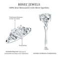 thumbnail image 6 of Rosec Jewels Moissanite Heart Shaped Engagement Ring 2 Carat - Celtic Knot Ring for Women (8 mm, D-VS1 Quality Certified), 18K White Gold, US 9.50, 6 of 9