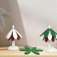 thumbnail image 2 of Salvamanteles navideño con forma de árbol de Navidad, posavasos para té, alfombrilla anti-quemaduras, alfombrilla plegable aislante del calor., 2 of 5