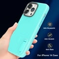 thumbnail image 3 of Mantto For iPhone 14 Pro Max Case, Magnetic Rubber & PU Leather Kickstand Case Designed For iPhone 14 Pro Max 6.7 Inch [Compatible with Magsafe] [Military Grade Protection] Shockproof Case, Mint, 3 of 9