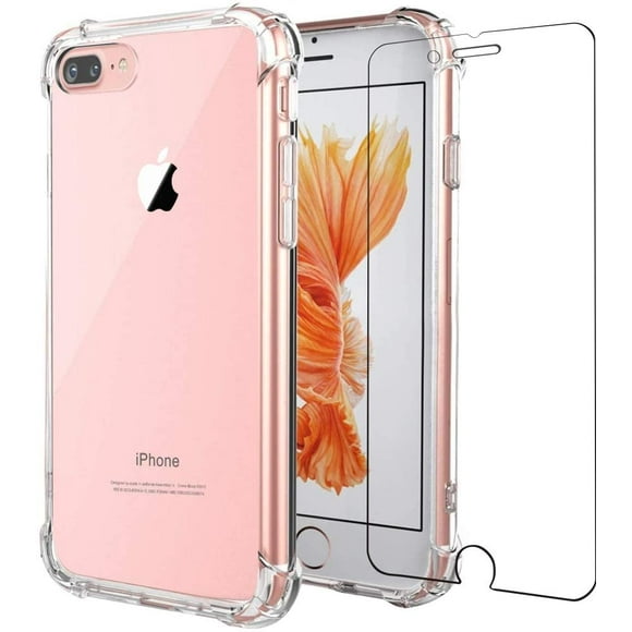 Folmeikat Compatible with iPhone 8 Plus Case, iPhone 7 Plus Case, iphone 6/6s Plus Case, Screen Protector Slim Shock