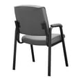 thumbnail image 6 of Naomi Home Executive Office Guest Chair Set of 2, Faux Leather Upholstered Visitor Chairs with Padded Armrests for Office or Reception, Gray, 6 of 11
