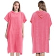 thumbnail image 1 of Aocisk Microfiber Hooded Poncho Towel Robe for Surfing Beach Swimming Yoga Gym Travel Lightweight Comfort Wear Red One Size, 1 of 2
