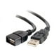 C2G 9.8ft USB Câble d'Extension - USB A vers USB A Câble d'Extension - USB 2.0 - M/F - Câble USB - USB (M) vers USB (F) - 10 ft - Noir – image 2 sur 3