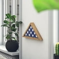 thumbnail image 4 of Emma + Oliver Rustic Weathered Wood Military Flag Shadow Box for 9.5' x 5' American Veteran Burial Flag - Wall Mount or Freestanding, 4 of 12