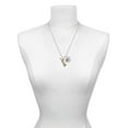 thumbnail image 3 of Delight Jewelry Goldtone Crystal Script ''Faith'' Silvertone Script Initial Disc - J - Charm Necklace, 20"+3", 3 of 4