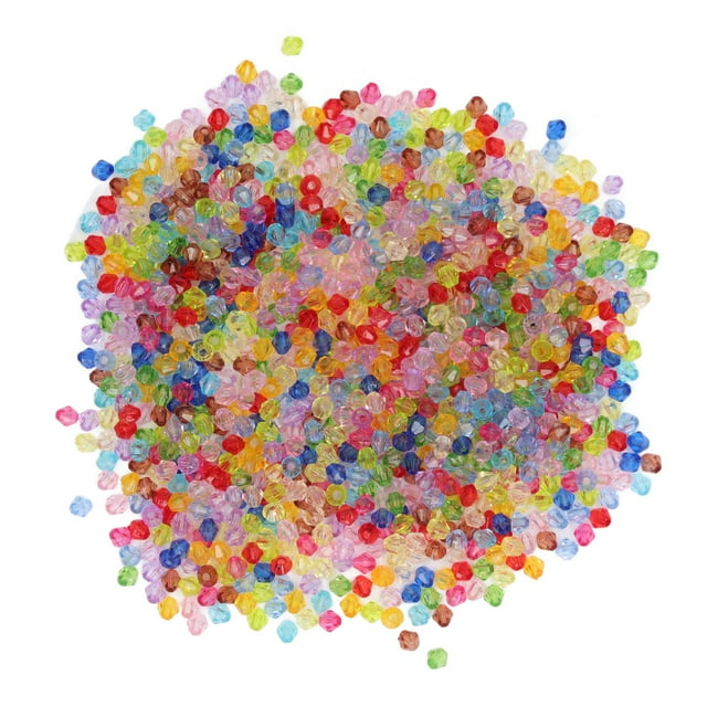 Beadsfor Crafts,2000pcs Faceted Beads Delicate Acrylic Bead Crafting Beads Modern Innovation