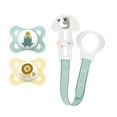 thumbnail image 1 of MAM Pacifier and MAM Pacifier Clip Value Pack (2 Pacifiers & 1 Clip), Pacifiers 0-6 Months, Unisex Baby Pacifier Animals Design, Baby Pacifier Clips, 1 of 7