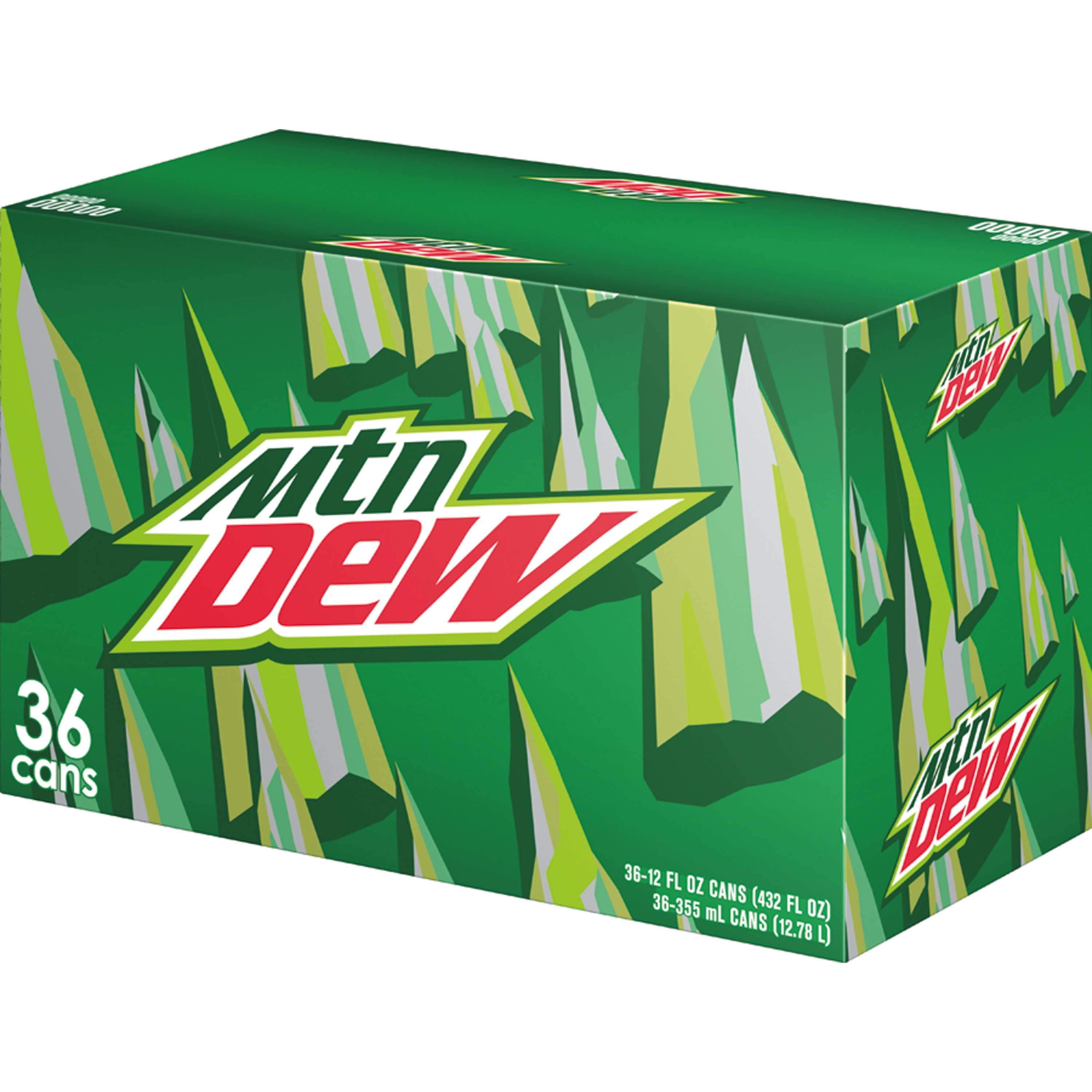 Mountain Dew Citrus Soda Pop, 12 Fl Oz, 36 Pack Cans