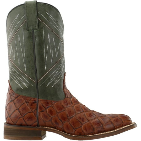

Nocona Boots Mens Newt Cognac Embroidery Square Toe Cowboy Casual Mid Calf