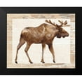 thumbnail image 2 of Vess, June Erica 14x12 Black Modern Framed Museum Art Print Titled - Rustic Barnwood Animals I, 2 of 5