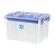 thumbnail image 3 of Caja organizadora de medicamentos, contenedor de primeros auxilios, caja para medicamentos de emergencia transparente apilable portátil, contenedor de azul, 3 of 10