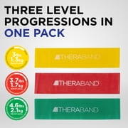 THERABAND Resistance Bands Set, Yellow/Red/Green, Beginner, Non-Latex