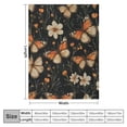 thumbnail image 4 of Orinice Butterfly Garden Blanket Floral Black Throw Blankets Gifts for Girls Women Adults Lightweight Soft  Cozy for Sofa Couch Bed Room Travel Birthday Party Decor  60x80in, 4 of 6