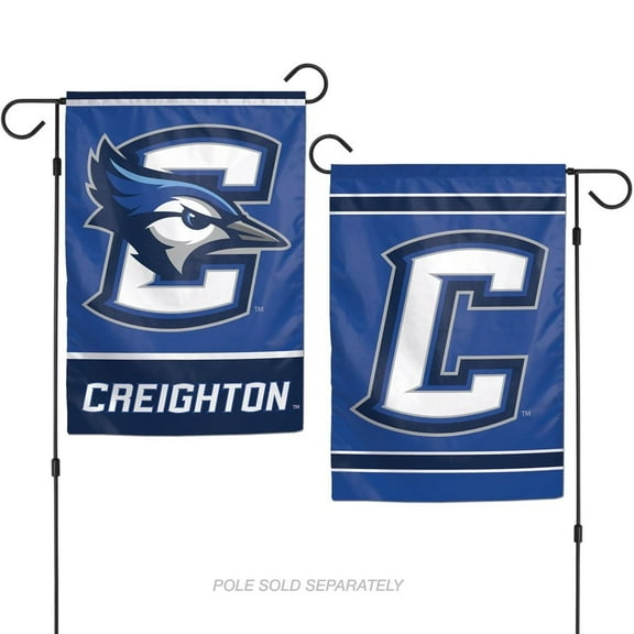 Creighton Bluejays 12.5” x 18" Double Sided Yard and Garden College Banner Flag Is Printed in the USA