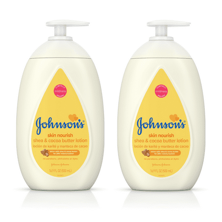 (2 pack) Johnson’s Dry Skin Baby Lotion with Shea & Cocoa Butter, 16.9 fl. (Best Baby Lotion For Dry Skin In India)