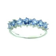 thumbnail image 1 of LBG British Made 10k White Gold Natural Tanzanite Womens Eternity Ring - Size 8.5 - 33 size options, 1 of 5
