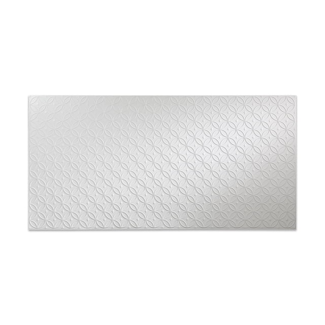 FASÄDE Easy Installation Rings Gloss White Wall Panel (4' x 8' Panel)
