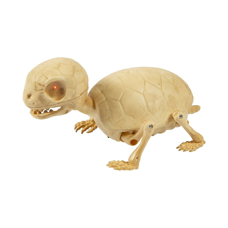 Animated Skeleton Turtle with Light-Up Eyes, Sound and