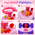 thumbnail image 2 of JoyStone Ride On Push Car for Toddlers, Push Walker Ride On Car with Lights, Music and Horn, Under Seat Storage, Push Car for Boys Girls, Purple, Lion, 2 of 9