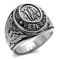 thumbnail image 1 of Alamode TK414704-9 Men High Polished Stainless Steel Ring with Epoxy in Jet - Size 9, 1 of 1