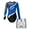 Royal Blue&Silver, variant on Kids Girls Dance Gymnastic Outfits Sets Rhinestone Long Sleeve Leotard with Metallic Athletic Shorts Set Royal Blue&Silver 6