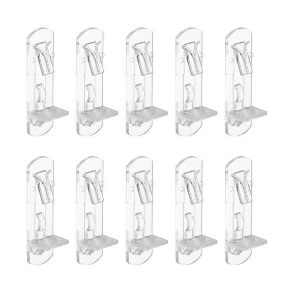 Uxcell 10 Pcs Clear Plastic Locking Shelf Pins Fits 7.9mm Peg Hole 20mm Thick