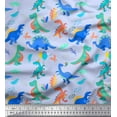 thumbnail image 1 of Soimoi Blue Cotton Duck Fabric Balloon & Dinosaur Kids Decor Fabric Printed Yard 56 Inch Wide, 1 of 3